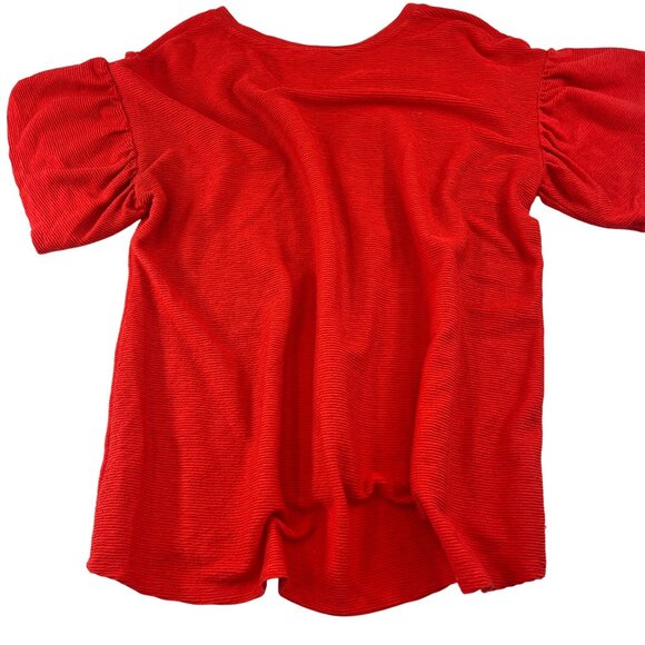 Evri Womens Short Sleeve Top Size 1X Plus Red - Picture 5 of 5